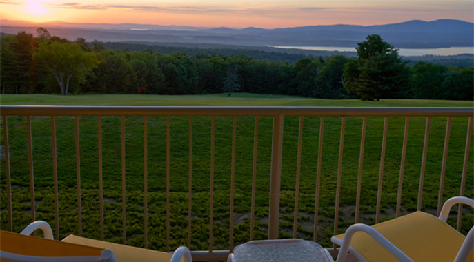 A view from the deck of a Steele Hill South suite