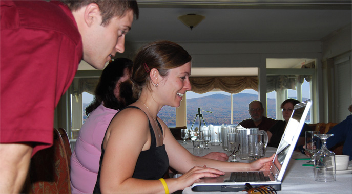 Conference attendees get focused at Steele Hill